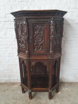 Credance cabinet Gothic France Oak 1900