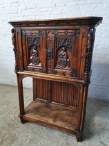 Credance cabinet Gothic France Oak 1890