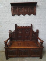 Gothic Hallbench + coatrack