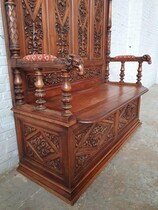 Gothic (signed by V. Aimone) Hall Bench