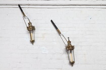 Wall sconces Gothic Belgium glass 1940