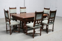 Henry II (Renaissance) Table +  6 chairs