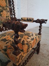 Hunting style Armchairs (pair)