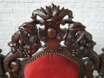 Hunting style Armchairs (pair)
