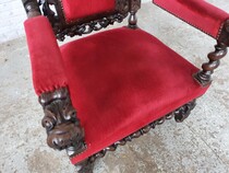 Hunting style Armchairs (pair)