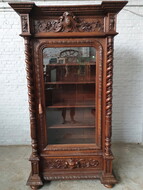 Bookcase Hunting Style France Oak 1870