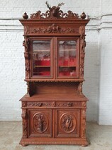 Buffet (cabinet) Hunting style France Oak 1890