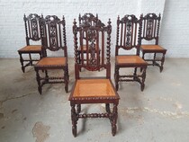 Hunting style Table +  6 chairs