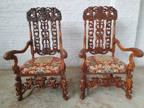 Jacobean  Armchairs (Tapestry)