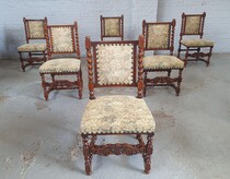 Jacobean  Table +  6 chairs