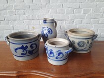 4 Flowerpots Keulen Germany Pottery 1880
