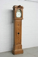 Grandfather clock Liege style Belgium oak 1880