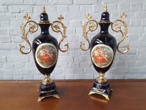 Vases Limoges France Porcelain 1960