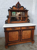 Sideboard (marble top) Louis Phillip  (Nap III) Belgium Mahogany 1870