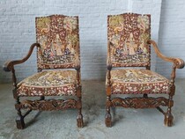 Louis XIV Armchairs (Tapestry)