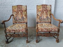 Louis XIV Armchairs (Tapestry)