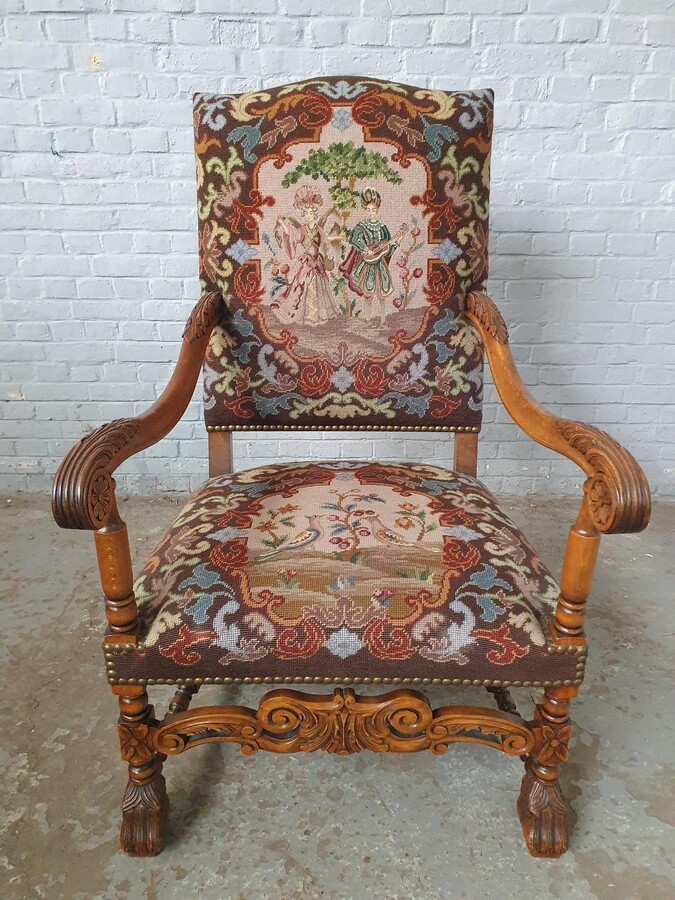 Louis XIV Armchairs (Tapestry)
