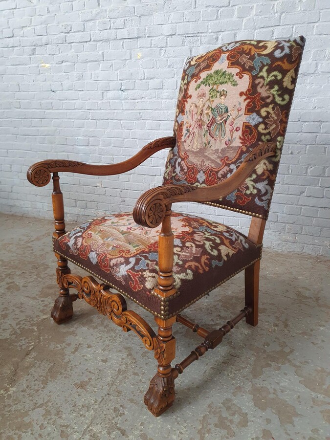 Louis XIV Armchairs (Tapestry)