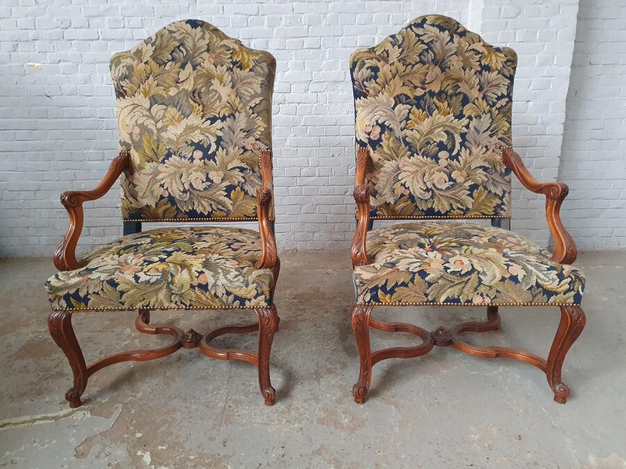 Louis XV Armchairs (Tapestry)