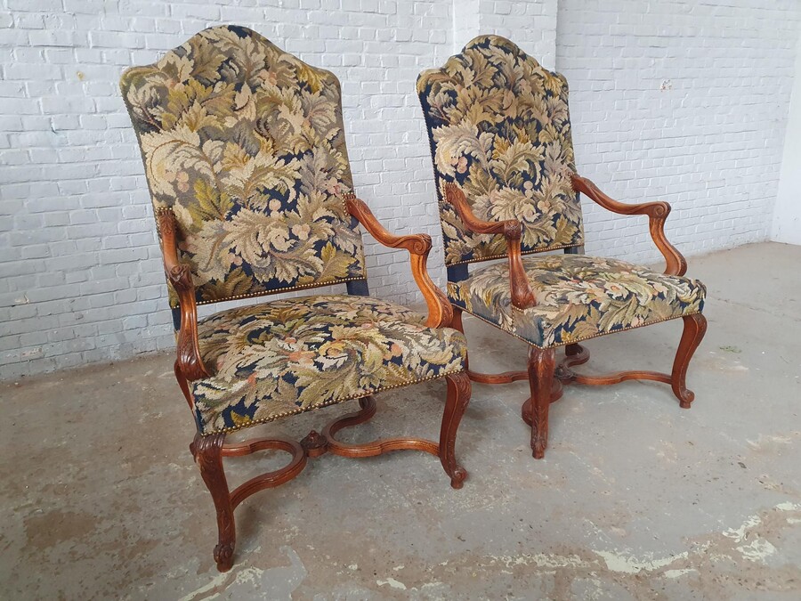 Louis XV Armchairs (Tapestry)