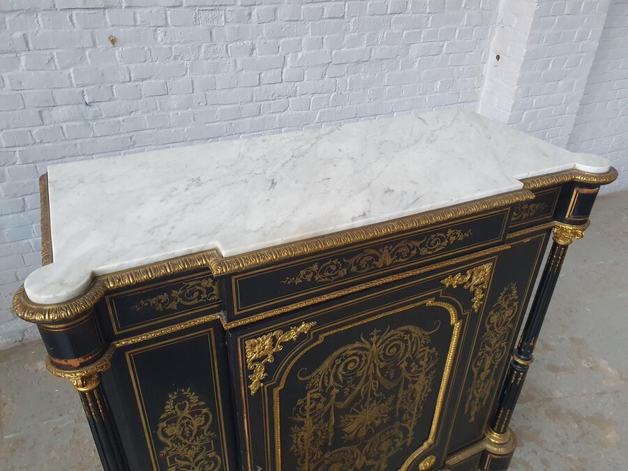Louis XV (Boulle) Cabinet (marble top)
