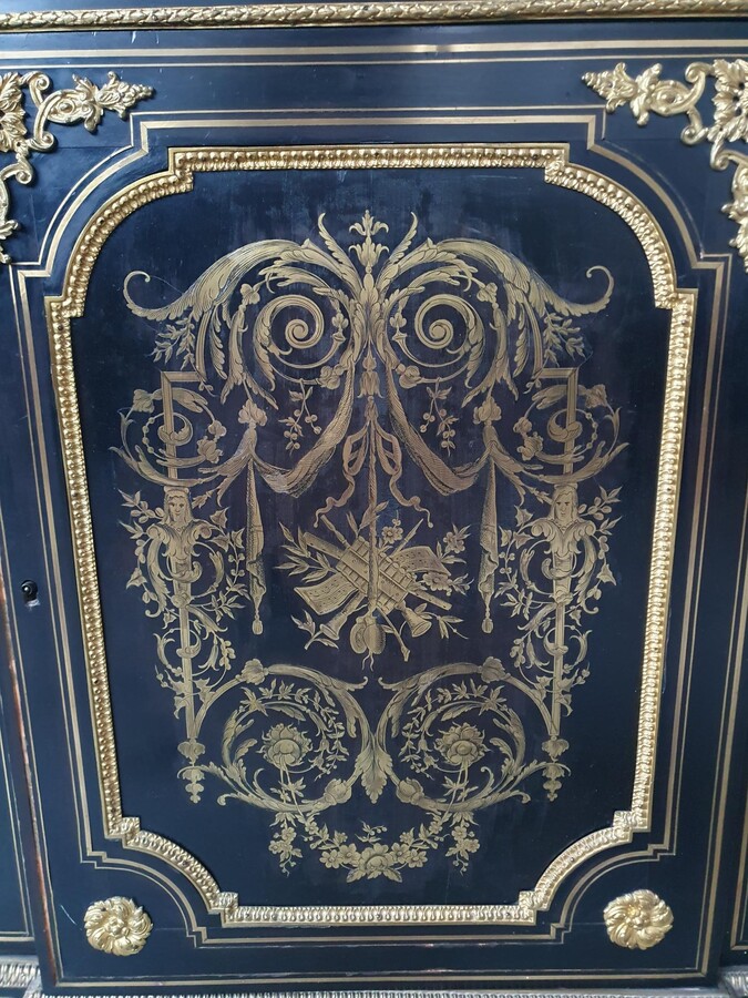 Louis XV (Boulle) Cabinet (marble top)