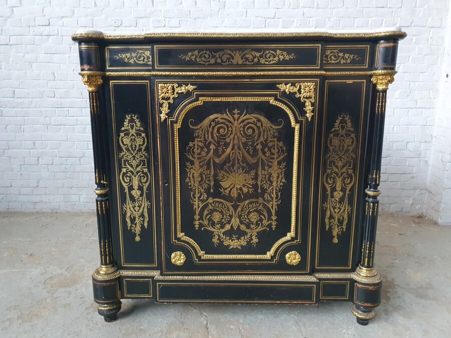 Louis XV (Boulle) Cabinet (marble top)