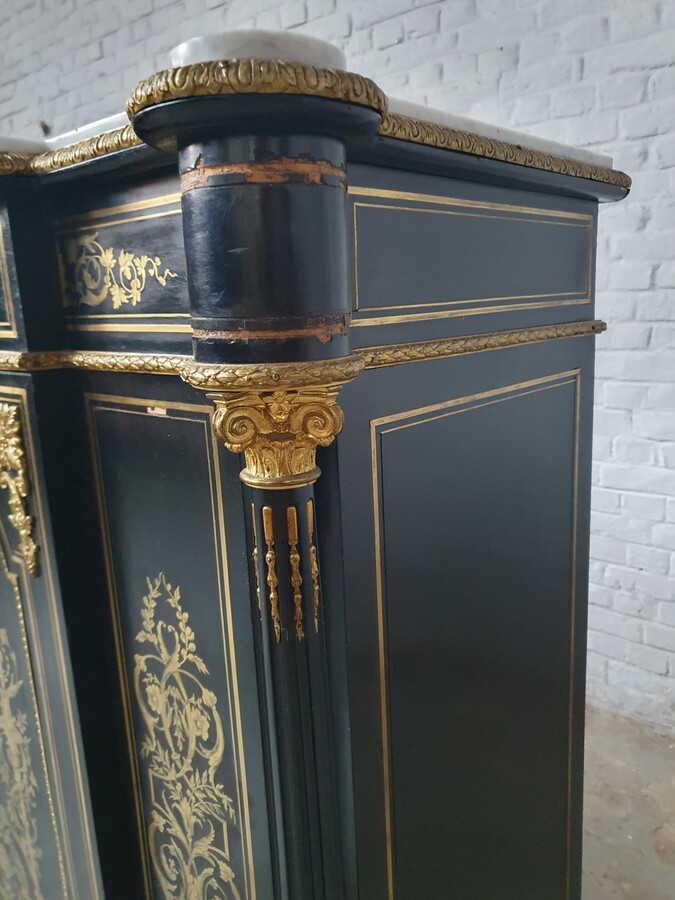 Louis XV (Boulle) Cabinet (marble top)