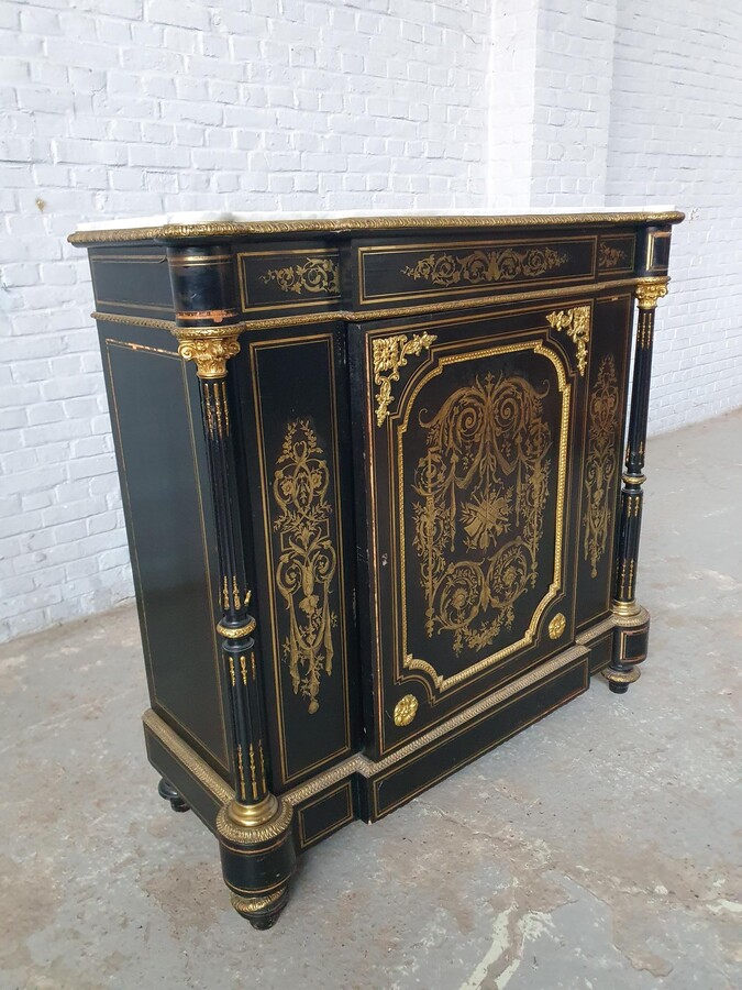 Louis XV (Boulle) Cabinet (marble top)