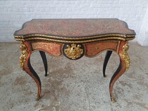 Game table Louis XV (Boulle) France (Paris) Mahogany/Bronze 1860