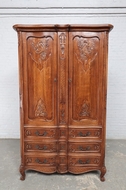 Cabinet Louis XV Belgium oak 1900