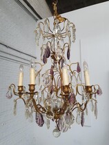 Chandelier Louis XV France Crystal  (Coloured) 1920