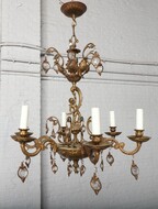 Chandelier Louis XV France Bronze 1940