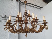 Chandelier (large) Louis XV France Bronze 1940