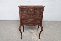 Chest of drawers Louis XV Belgium oak 1900