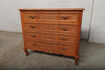 Chest of drawers Louis XV Belgium Oak 1940