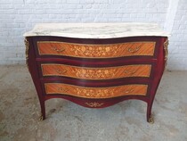 Louis XV Chest of Drawers (marble top)
