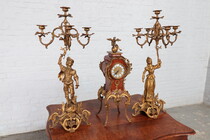 Louis XV Clock set