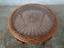 Louis XV Coffee Table (Glass top)