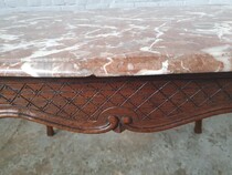 Louis XV (Country French) Center Table (marble top)