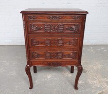 Chest of Drawers Louis XV (Country French) Belgium Oak 1900