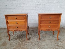 Nightstands (Pair) Louis XV (Country French) Belgium Oak 1920