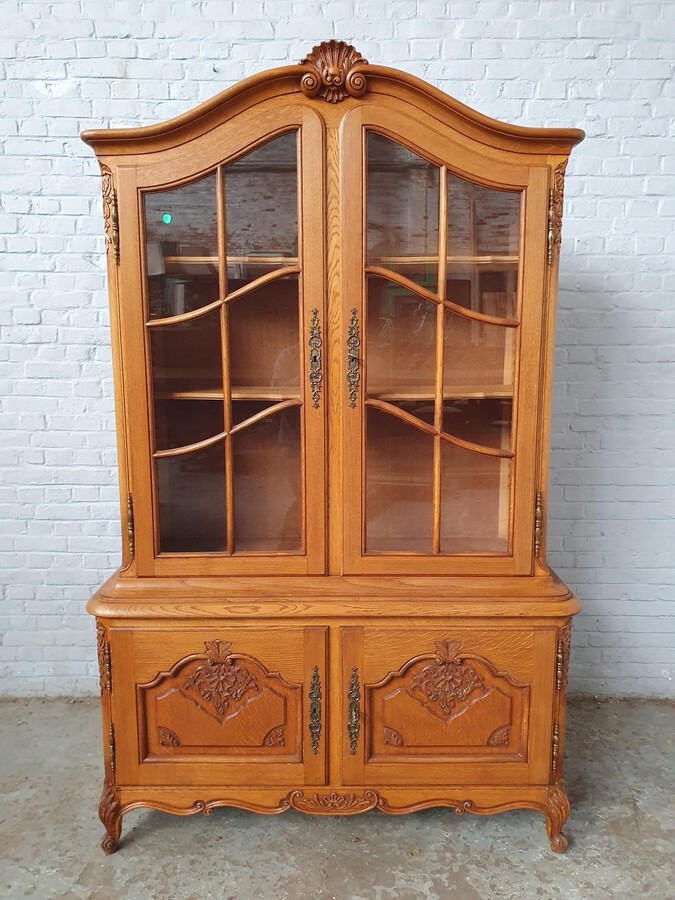 Louis XV (Country French) Vitrine (Display Cabinet)