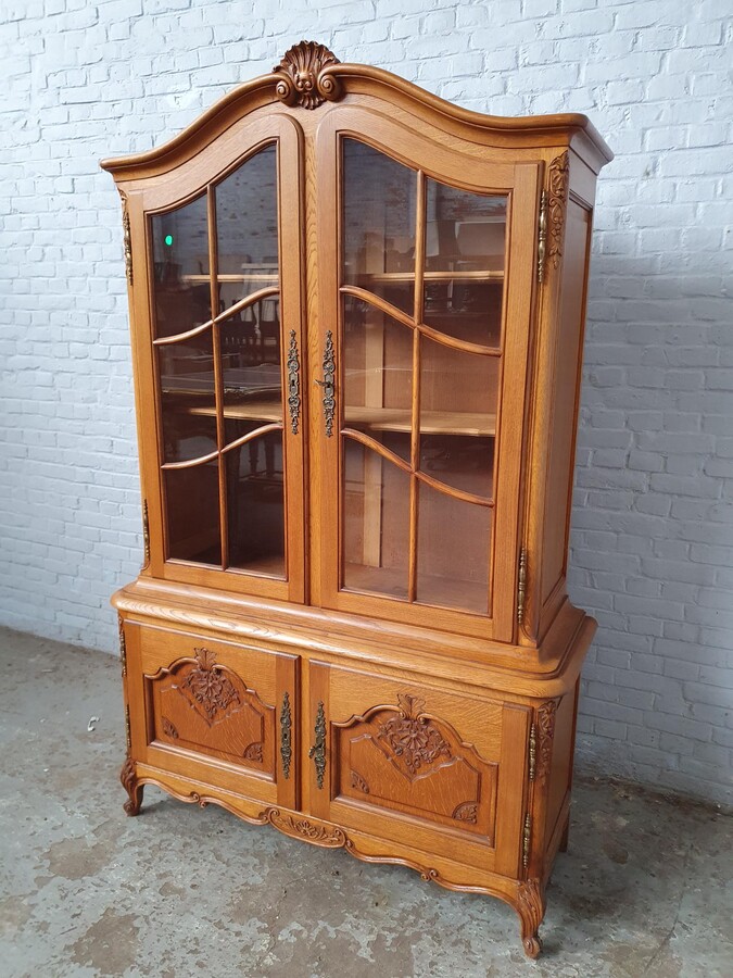 Louis XV (Country French) Vitrine (Display Cabinet)