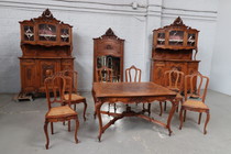 Diningroom set Louis XV Belgium Oak 1890