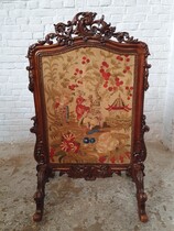 Fireplace screen (Tapestry) Louis XV France Mahogany 1870