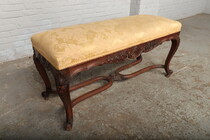 Bench Louis XV (Liege style) Belgium Oak 1890