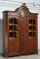 Bookcase Louis XV (Liege style) Belgium Oak 1870