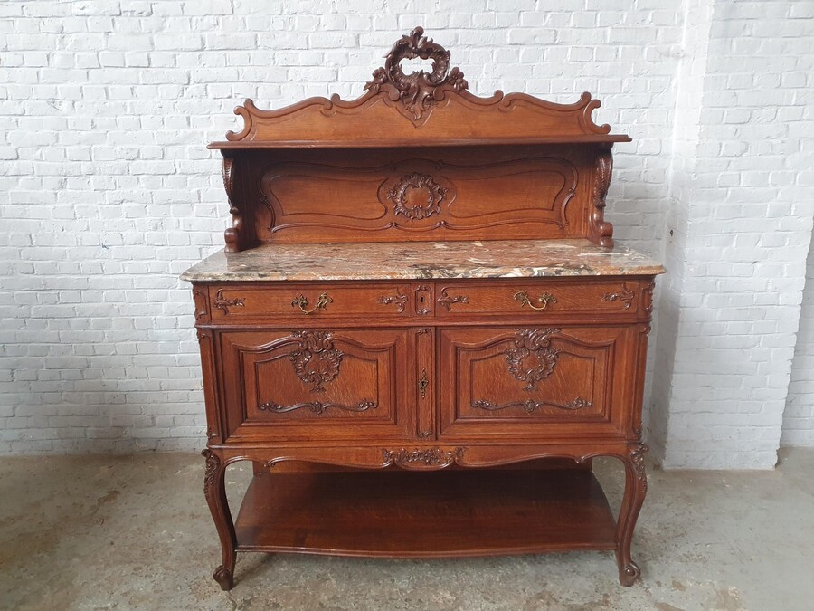 Louis XV (Liege style) Server (marble top)