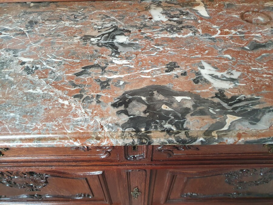 Louis XV (Liege style) Server (marble top)